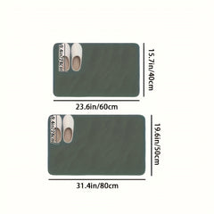 Quick-Dry Diatomite Bath Mat With Clover Design, Non-Slip Absorbent Bathroom Rug 50x80cm