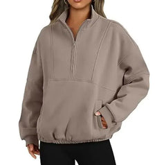 Zipper Pocket Polyester Sweater