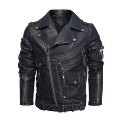 Motorcycle Leather Jacket, Punk Style PU Jacket
