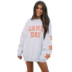 Women's Casual Loose Letter Print Pullover Sweater