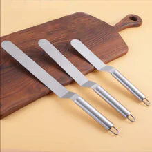 8-Inch Curved Stainless Steel Cake Spatula Tool