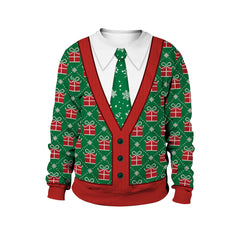 Women's Christmas Animal Print Round Neck Sweater