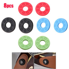 8pcs Rubber Guitars Strap Locks Blocks Electric Guitar Bass Professional Safety Strap Lock Washer Gasket Guitar Strap Lock Parts