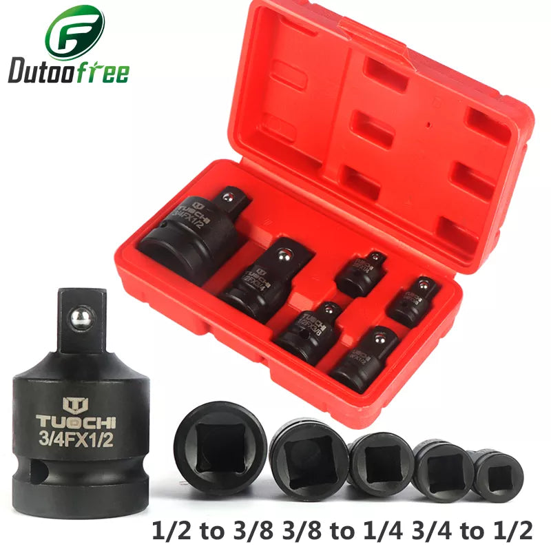 Socket Convertor Adaptor Reducer Set 1/2 to 3/8 3/8 to 1/4 3/4 to 1/2 Impact Socket Adaptor for Car Bicycle Garage Repair Tool