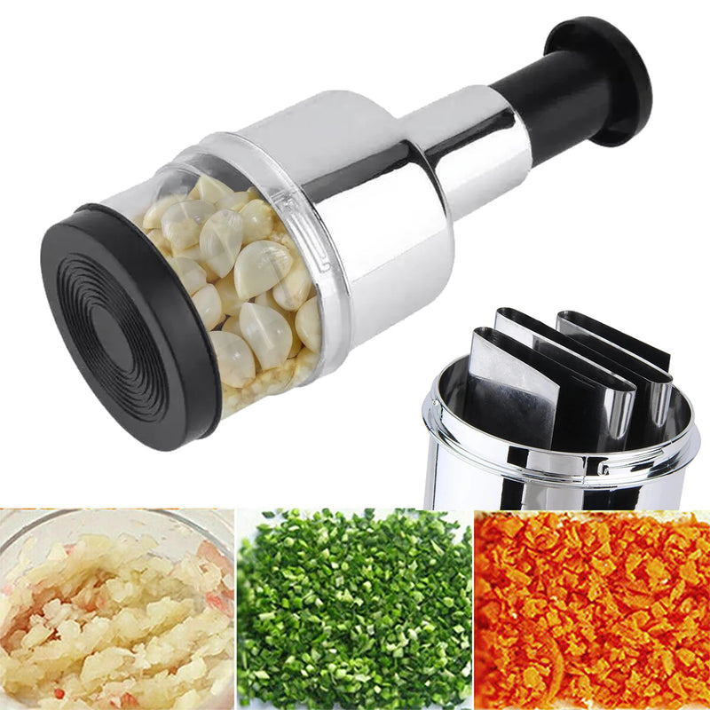 Stainless Steel Garlic Cutter Onion Chopper Hand Pressure Garlic Presses Machine Tomato Crusher Fruit Vegetable Kitchen Tools