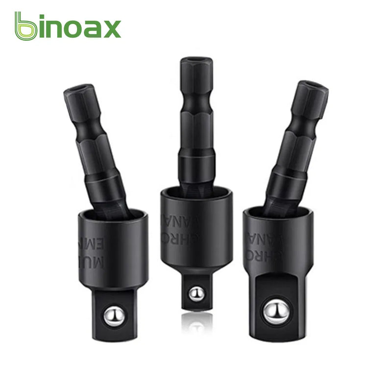 Binoax 360°Rotatable Electric Power Drill Sockets Adapter Sets for Impact Driver with Hex Shank 1/4