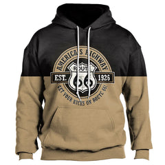 2023 New Style Route 66 Men's Hoodie Sweatshirt 3D Digital Print Hoodie Pullover Fashion Hoodie Casual Sportswear