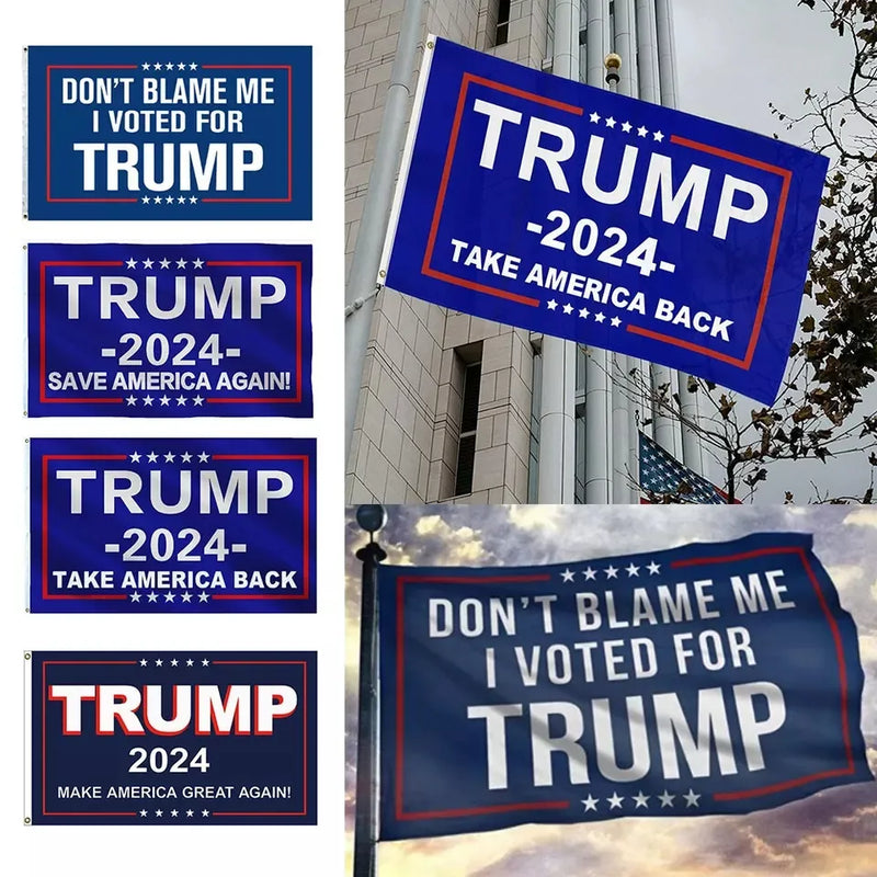 Custom 2024 Donald Trump Election Flag 90cmx150cm Make America Great Again Banner For President USA Trump Supporters