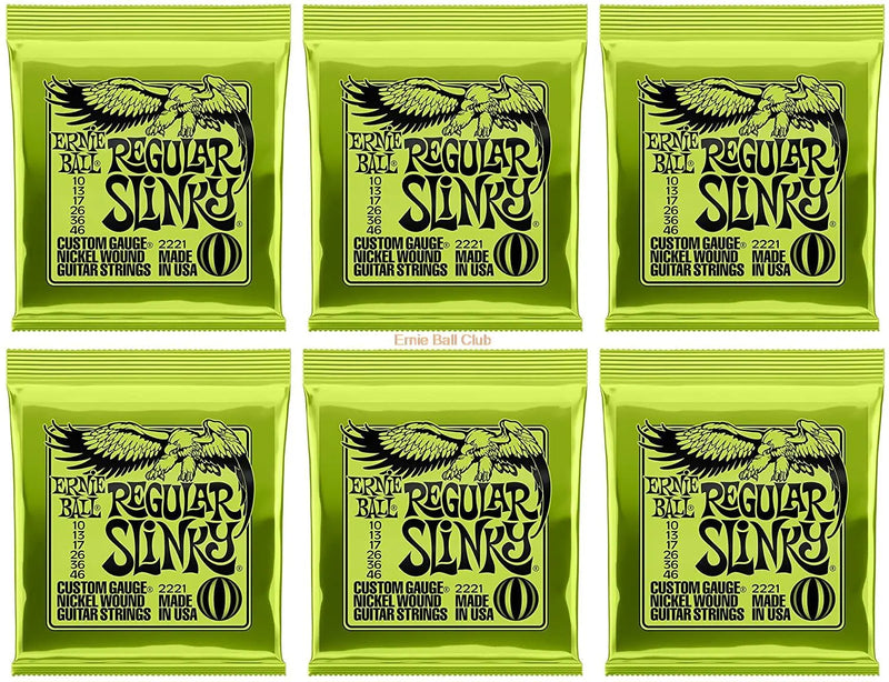 6 Packs/Set Ernie-Ball Nickel Electric Guitar Strings 2215 2220 2221 2222 2223 2225 Cobalt Slinky 2721 2723 2727 Free Shipping