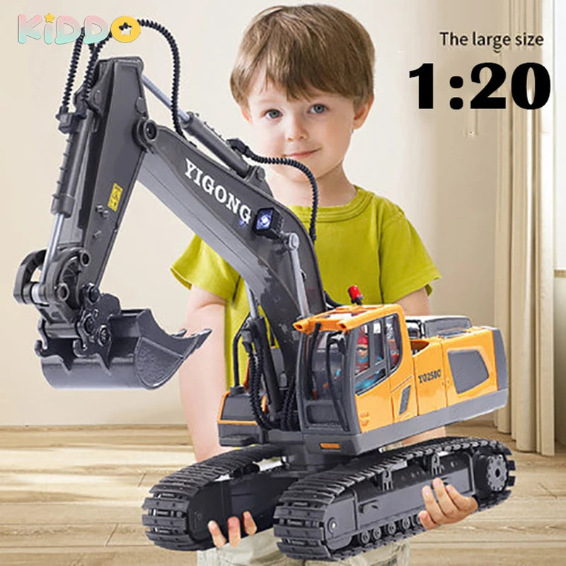 RC Excavator 1:20 Remote Control Truck 2.4G RC Crawler Engineering Vehicle Excavator Truck Radio Control Children's Day Gifts