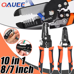 10 in 1 Wire Pliers Stripper Multifunctional Electrician Peeling Household Network Cable Wire Stripper Puller Stripper Tools