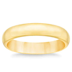 14K Solid Gold 4mm Unisex Wedding Band