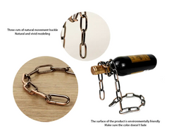 Magic Iron Chain Wine Bottle Holder